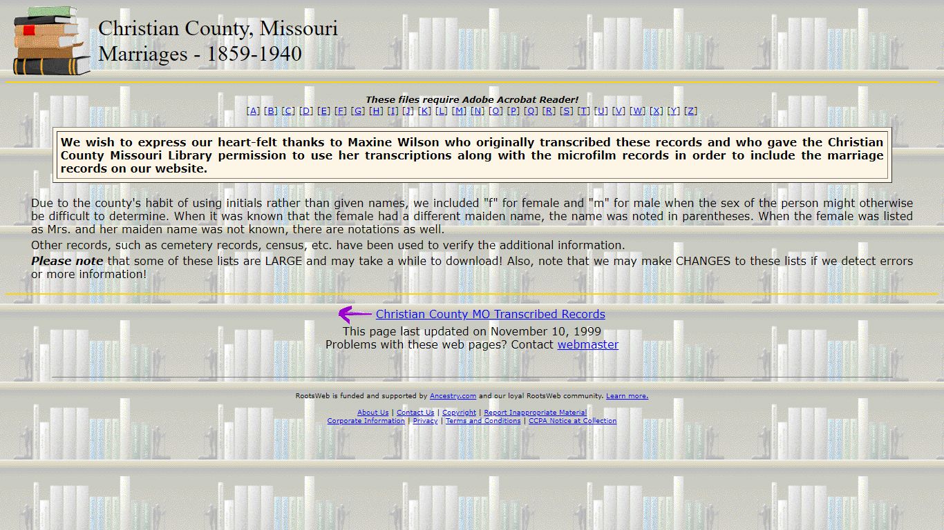 Christian County, Missouri - RootsWeb